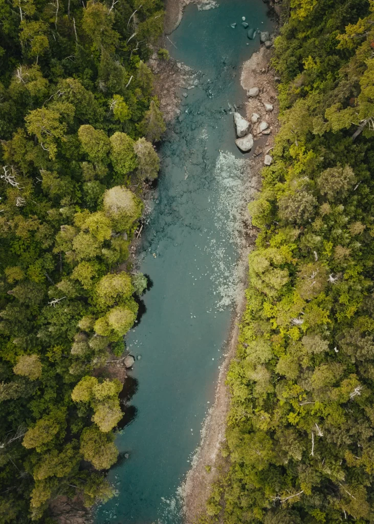 Rivière vue du dessus