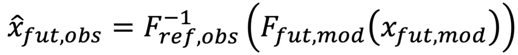 Quantile mapping empirique formule